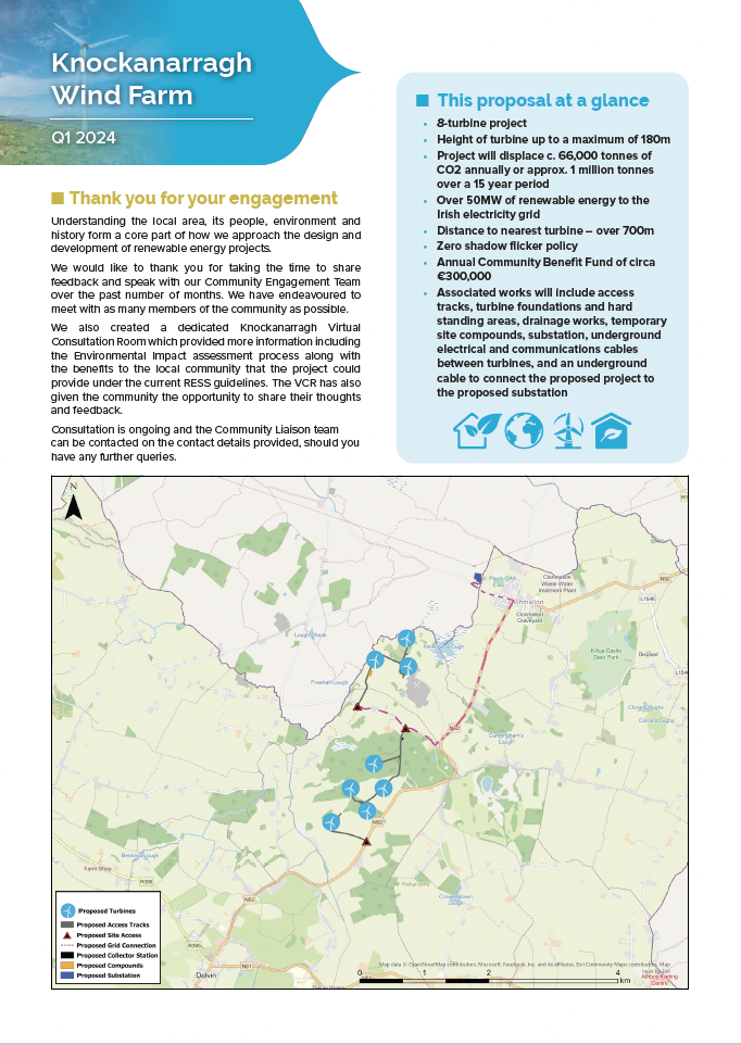 Knockanarragh Wind Farm Q1 brochure cover
